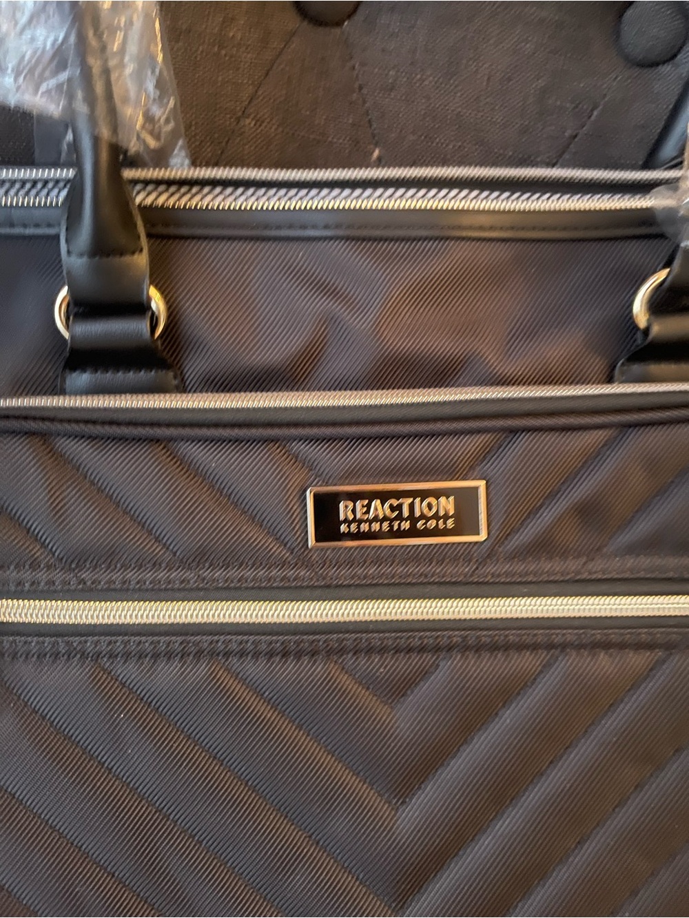 Kenneth Cole Reaction Chelsea Chevron Tote Bag | laptop and tablet pocket - Picture 2 of 5
